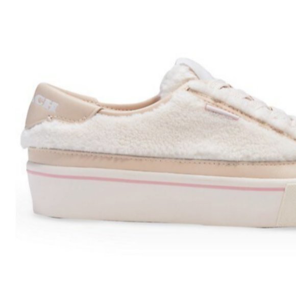 COACH Citysole Shearling Platform Sneakers MSRP$175 Great Reviews - Picture 7 of 7